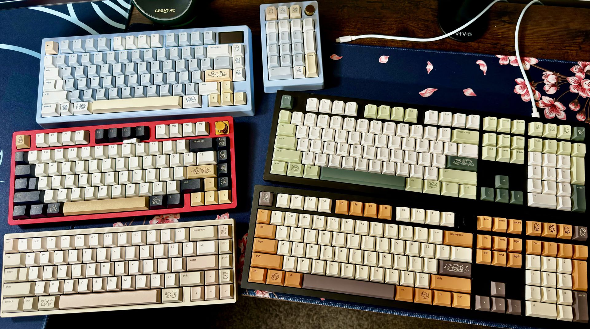 Multiple keyboards, Osume keycaps